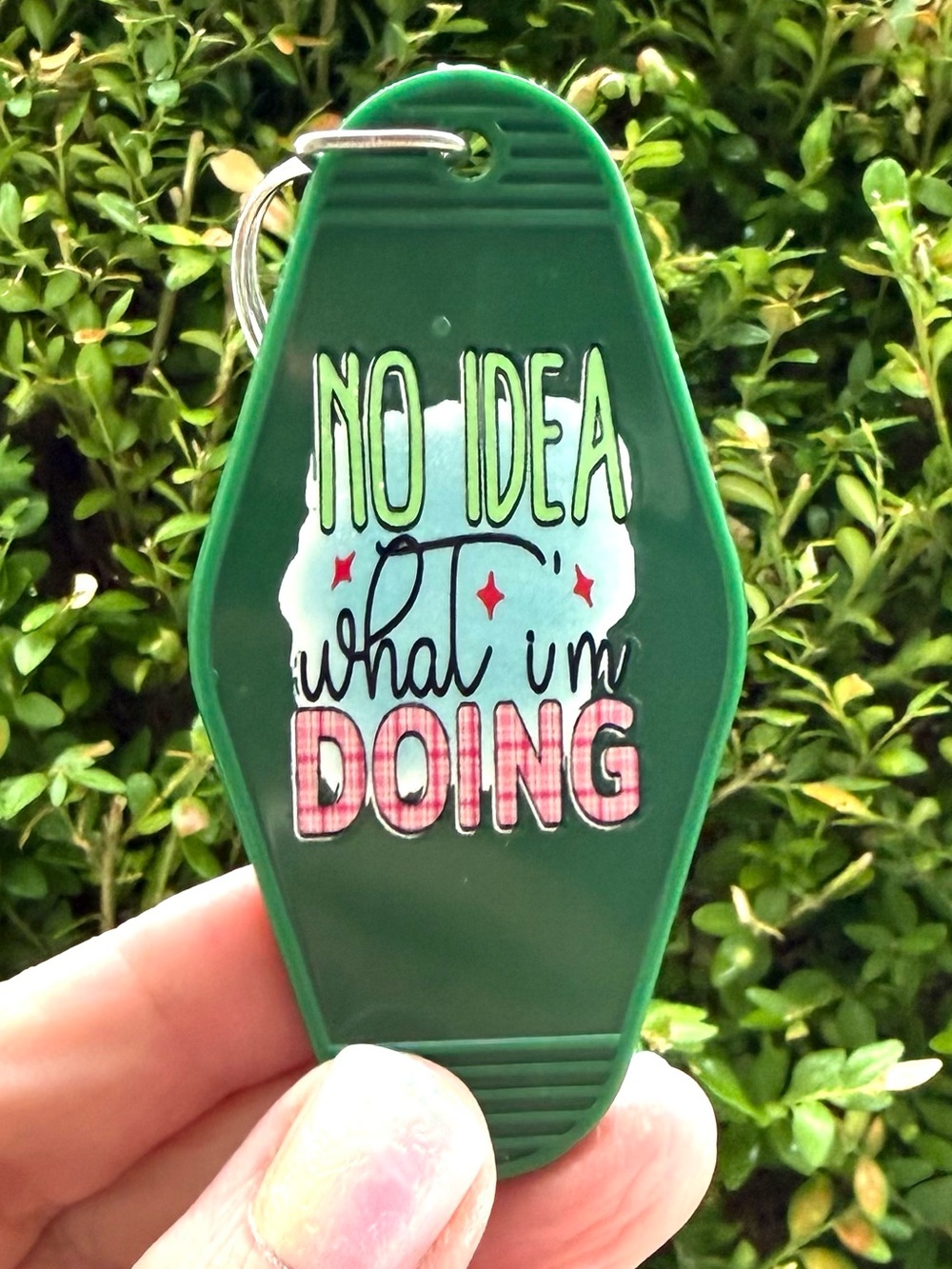 Vintage style motel key 3.5” keychain humorous funny gift idea